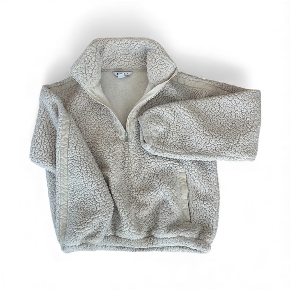 Athleta Cozy Sherpa Quarter-Zip Pullover